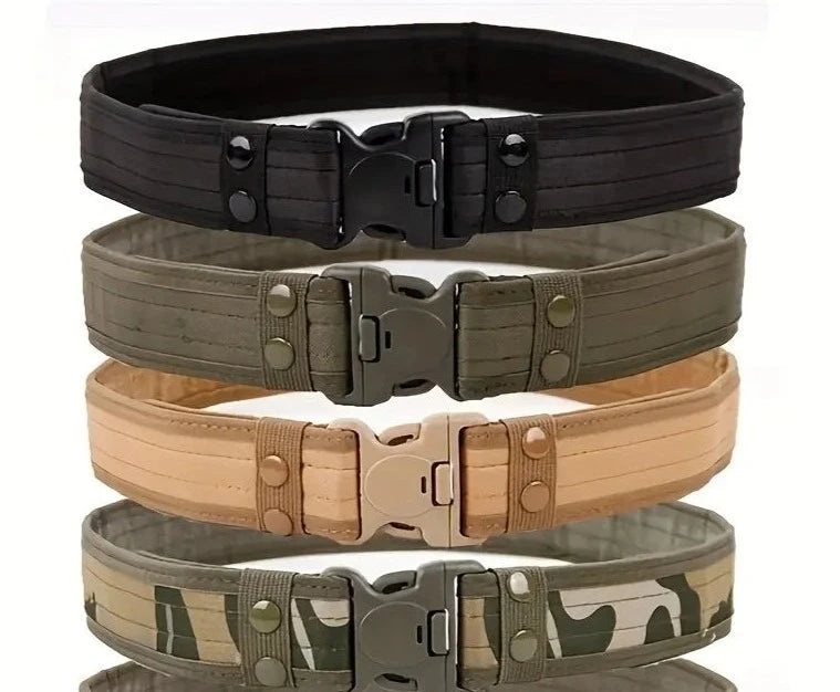 Ceinture Camouflage en Tissu Oxford Noir