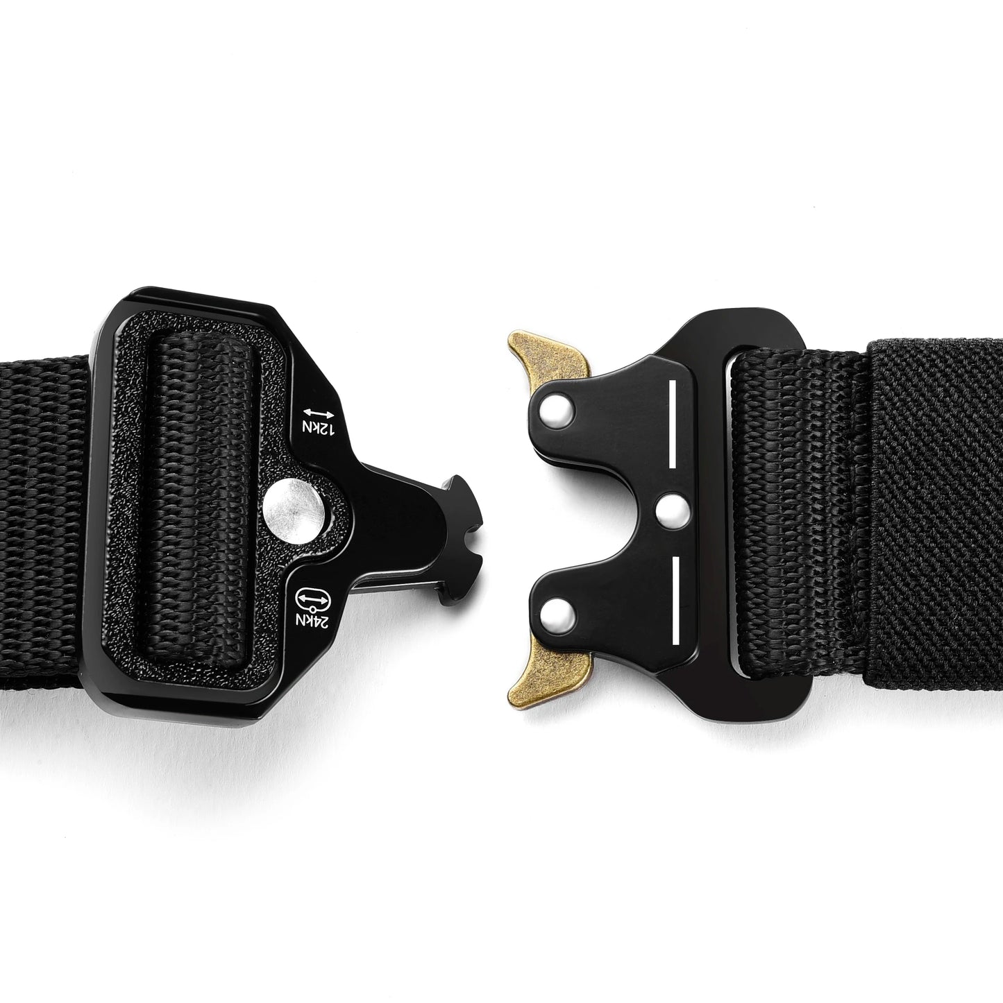 Ceinture en Nylon à Boucle Métallique Noir